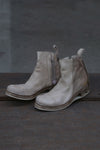 Boris Bidjan Saberi horsehide mid-calf boots German handmade WBOOT2 FMM20011-BAIHE white brown